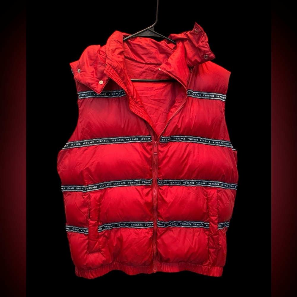 Authentic Versace Vibrant Red Puffer Ski Jacket